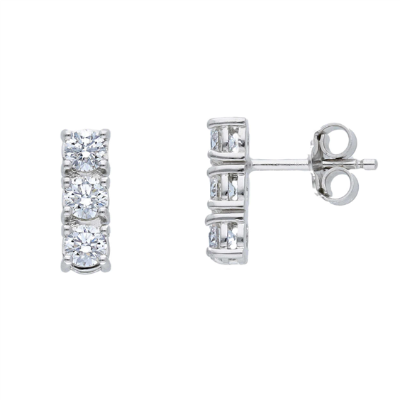 Earrings Babila Milano Woman Trilogy in White Gold Diamante 1.20 Ct BBB06120C-1,11 - BBB06120C-1,11
